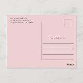 ボーエレガントミニマルベビーシャワー招待状 ポストカード (裏面)