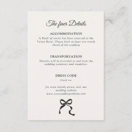 ボーエレガントミニマル結婚の詳細 エンクロージャーカード