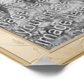 ボーエレガントラブフレーム自分の写真を作成 ポスター (角)