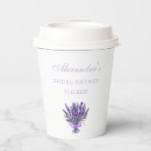 ボーエレガントラベンダーフローラブライダルシャワー 紙コップ (裏面)
