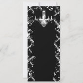 ボーエレガントルビクトリアンヴィンテージチャンデリア結婚ズ 招待状 (裏面)