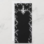 ボーエレガントルビクトリアンヴィンテージチャンデリア結婚ズ 招待状 (裏面)