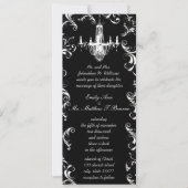 ボーエレガントルビクトリアンヴィンテージチャンデリア結婚ズ 招待状 (正面)