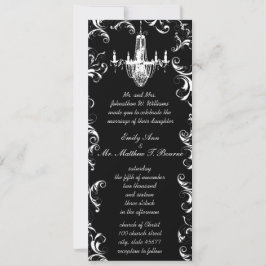 ボーエレガントルビクトリアンヴィンテージチャンデリア結婚ズ 招待状