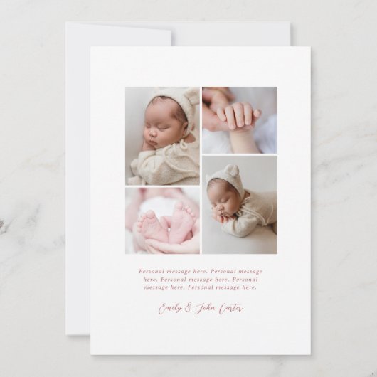 ボーエレガントーフローラベビーガール 案内状 (裏面)