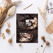 「ボーエレガントー招待状と飾金ゴールドスター 招待状