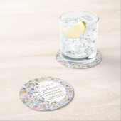 ボーエレガントー春赤面ワイルドフラワーベビーシャワー ラウンドペーパーコースター (インサイチュ)