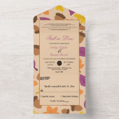 ボーエレガントー秋インラブオータムフローラ結婚 オールインワン招待状 (内側)