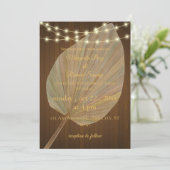 ボーエレガントー結婚式招待状とパームリーフ 招待状 (スタンド正面)