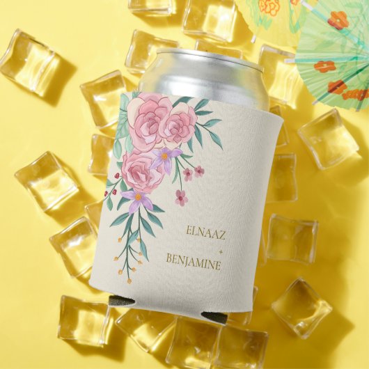 ボーエレガントー赤面ピンクウォーター色フローラ結婚ズ 缶クーラー (インサイチュ 夏)