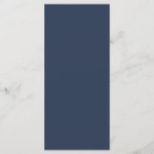 ボーエレガントー金ゴールドの葉の青のスクリプ結婚ト メニュー (裏面)