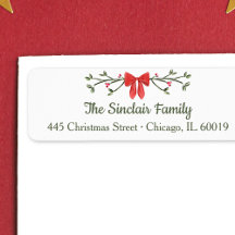 ボーエレガント&ホリーパーソナライズされたクリスマスリターン