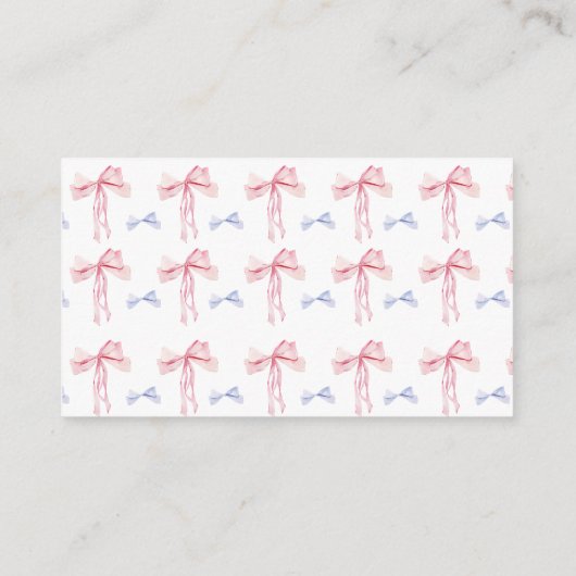 ボーエンクロージャカード性別リビールカスタムインサート エンクロージャーカード (裏面)