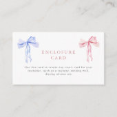 ボーエンクロージャカード性別リビールカスタムインサート エンクロージャーカード (正面)