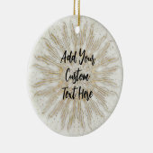 ボーオーガニックースタイル日が差すことマンダラゴールデンホワイト セラミックオーナメント (右)