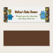 ボーオーブモンスターベビーシャワーメッセージカードPAB (正面&裏面)