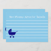 ·ボーカスタムイ·ベビー·シャワー新しいママ·アドバイス·カード 招待状 (正面/裏面)
