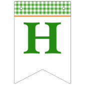 ボーカボンプキンパッチトラクターグリーンハッピーバースデー バンティングフラッグ (第2の旗)