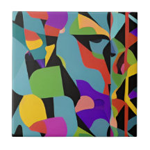 ボーカラフルホモダン抽象芸術アート青赤