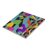 ボーカラフルホモダン抽象芸術アート青赤 タイル (側面)