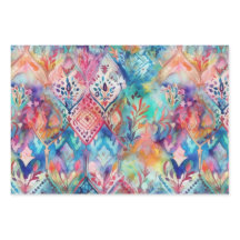 ボーカラフルホ水彩フローラ装飾紙