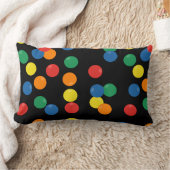 ボーカラフルルブラックパターン ランバークッション (ブランケット)