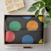 ボーカラフルルブラックパターン 薄葉紙 (ギフト)