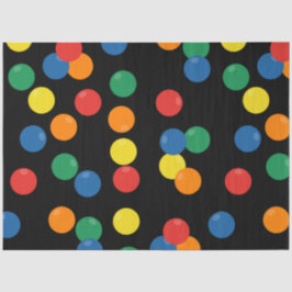 ボーカラフルルブラックパターン 薄葉紙