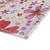 ボーカラフルーフローラ水彩 カッティングボード (角)