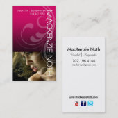 ボーカリストのソングライターの歌手のためのHeadshot 名刺 (正面/裏面)