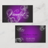 ボーカリストの名刺のエレガントな華麗さの白熱 名刺 (正面/裏面)