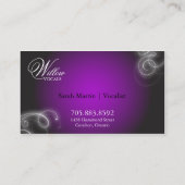 ボーカリストの名刺のエレガントな華麗さの白熱 名刺 (裏面)