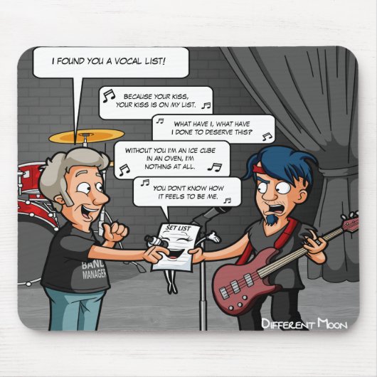 ボーカリスト音楽ユーモアのおもしろいなマウスパッド マウスパッド (正面)