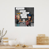 ボーカリスト音楽ユーモアプおもしろいンのポスター ポスター (キッチン)