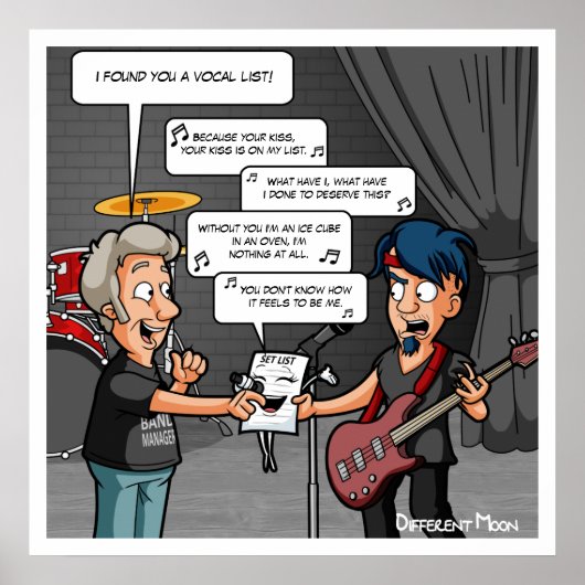 ボーカリスト音楽ユーモアプおもしろいンのポスター ポスター (正面)