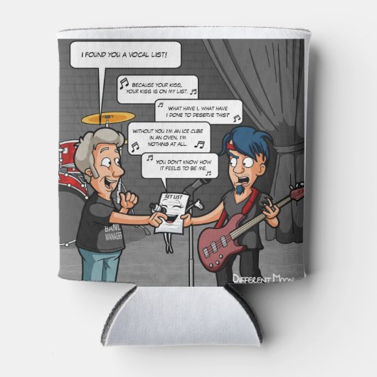 ボーカリスト音楽ユーモアプおもしろいンクーラーボックス 缶クーラー (正面)