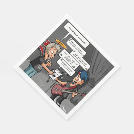 ボーカリスト音楽ユーモアプおもしろいンパーティーナプキン スタンダードランチョンナプキン (角)