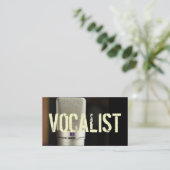 ボーカリスト，歌手，パフォーマー，音楽，レッスンマイク 名刺 (スタンド正面)