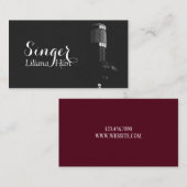 ボーカリスト、歌手、音楽ビジネスカード 名刺 (正面/裏面)