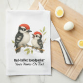 ボーカルアカゲラ キッチンタオル (四つ折り)