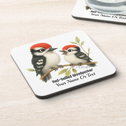 ボーカルアカゲラ コースター (左側)