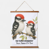 ボーカルアカゲラ 吊り下げ型タペストリー (正面)