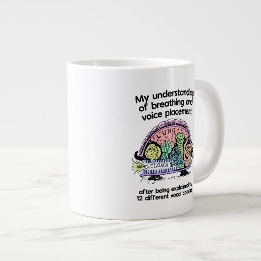 ボーカルコーチおもしろい漫画 ジャンボコーヒーマグカップ (正面右)