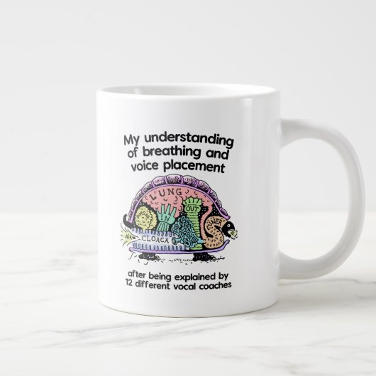 ボーカルコーチおもしろい漫画 ジャンボコーヒーマグカップ (右)