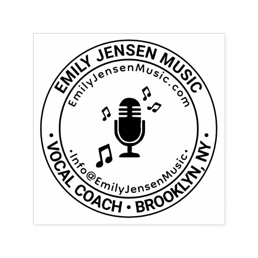 ボーカルコーチボイスビジネス名ロケーションURL電子メール セルフインキングスタンプ (デザイン)