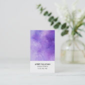 ボーカルコーチミュージックミュージシャンパープルウォーター色 名刺 (スタンド正面)