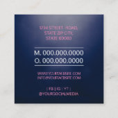 ボーカルコーチ歌手 スクエア名刺 (裏面)