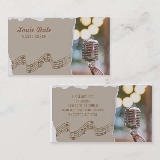 ボーカルコーチ 名刺 (正面/裏面)