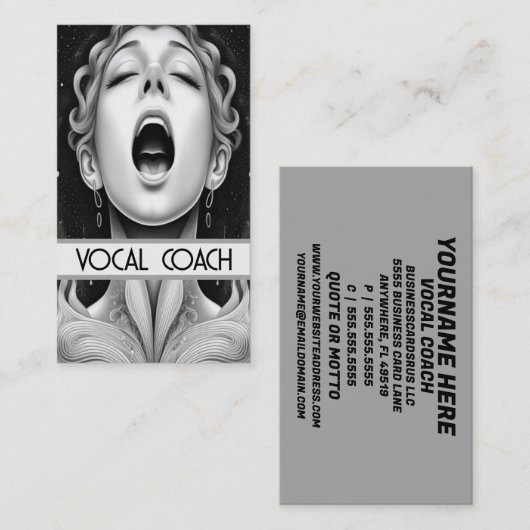 ボーカルコーチ 名刺 (正面/裏面)