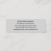 ボーカル歌手DJミュージック先生マイク金ゴールド スキニー名刺 (裏面)